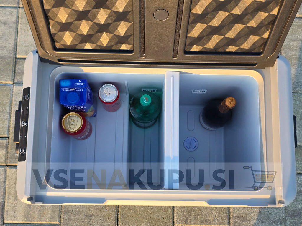 Dvoconski kompresorski hladilnik CoolBox 55L- 12V/24V/220V – za avto, kamp in dom