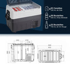 Dvoconski kompresorski hladilnik CoolBox 55L- 12V/24V/220V – za avto, kamp in dom