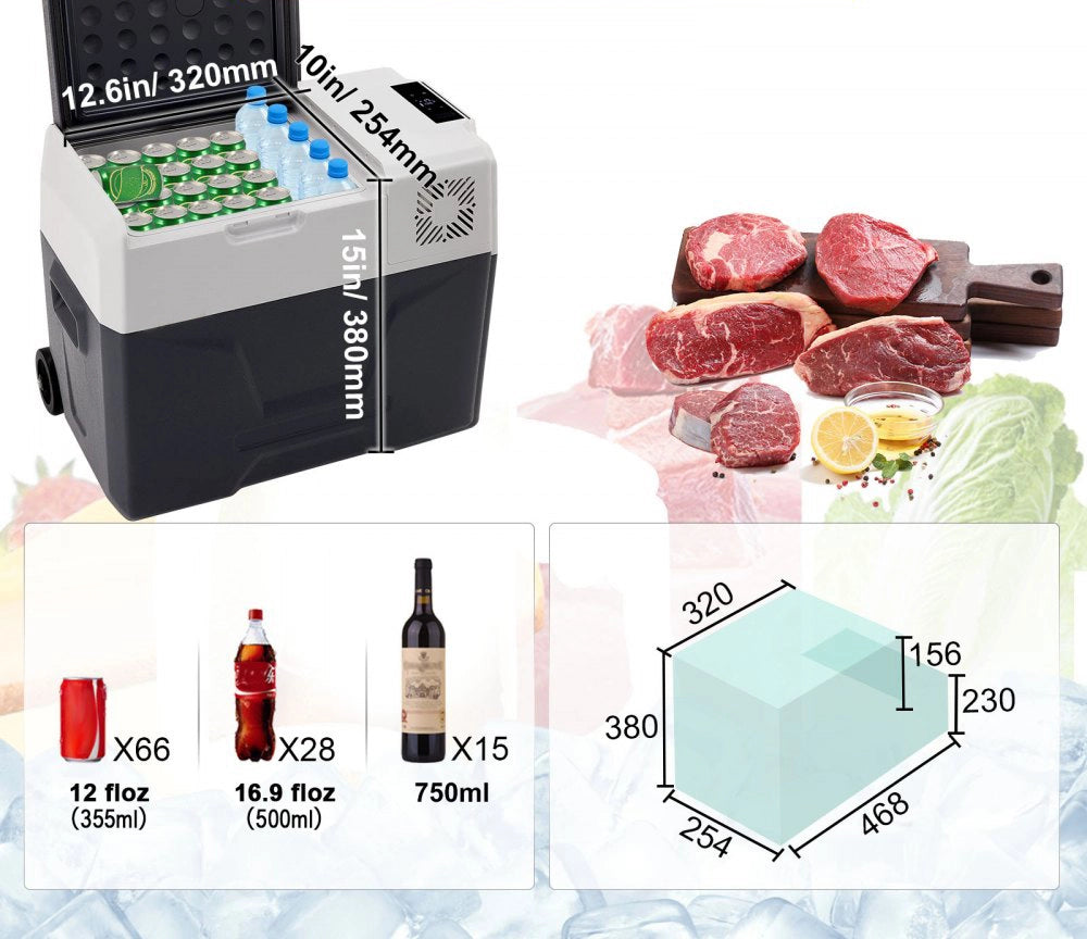 12V kompresorski hladilnik za avto CoolBox 40L – 12/24/220V za kampiranje in avtodom