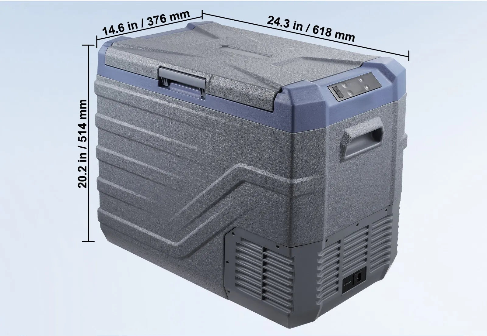 Kompresorski hladilnik 45L 12V/24V/220V – prenosni avto hladilnik do -20 °C