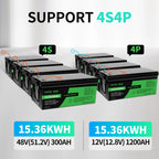 LiFePO4 akumulator 12V 300Ah - BMS zaščita