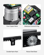 Pogonski motor za drsna vrata - do 1500kg - 550W