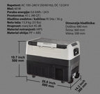 12V kompresorski hladilnik CoolBox 45L dvoconski – 12V/24V/220V