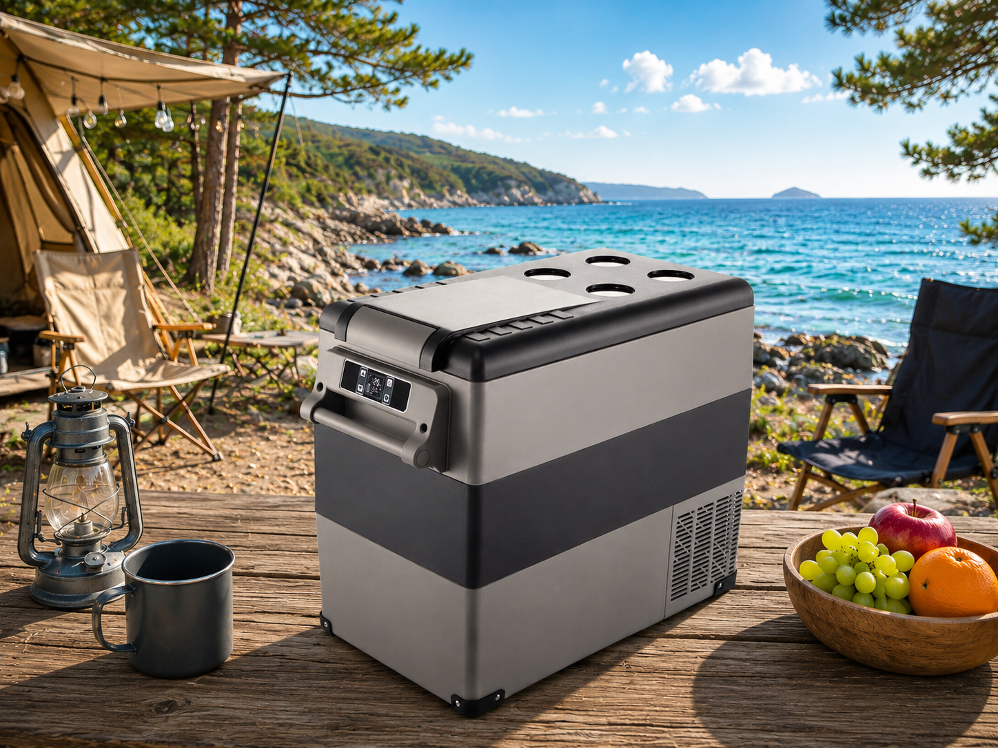 Prenosni kompresorski hladilnik CoolBox 55L-12V/24V/220V