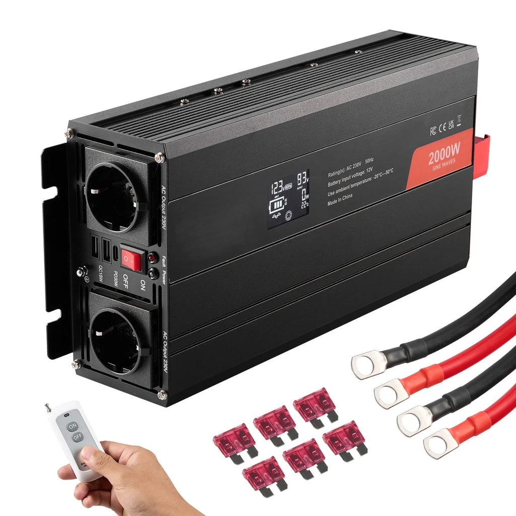 Pretvornik napetosti 12V na 220V Pure Sine 2000W | SG-2000