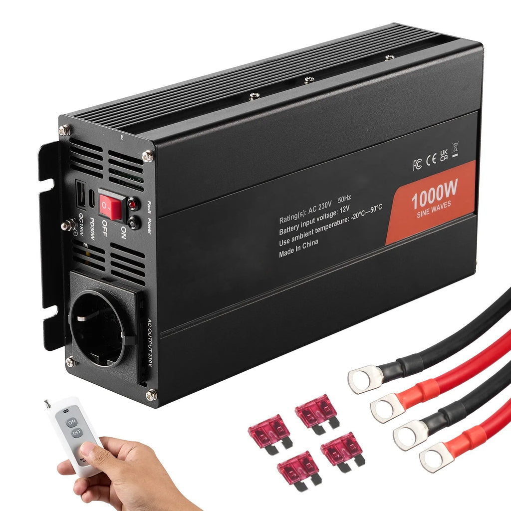 Pretvornik napetosti 12V na 220V - 1000W Pure Sine | SG-1000