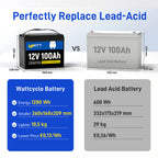 WattCycle 12V 100Ah LiFePO4 akumulator