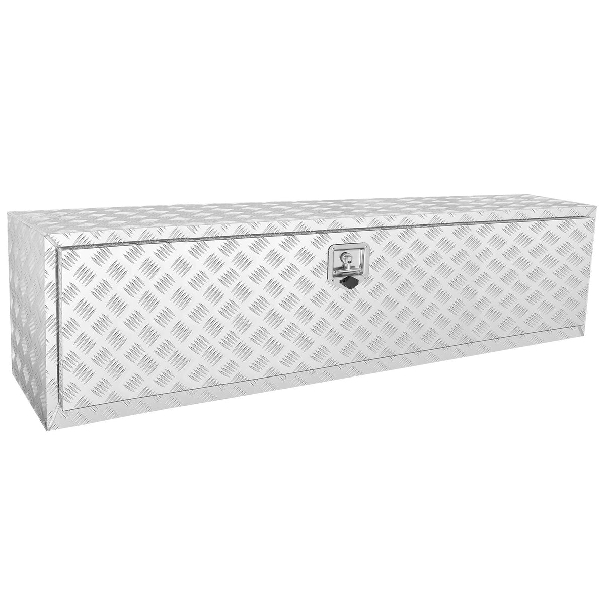 Aluminijast zaboj za orodje za podvozje vozil z rebrastim vzorcem in vgrajeno ključavnico