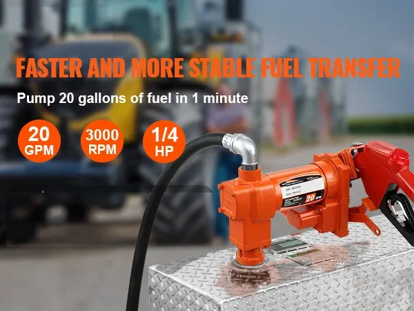 Prikaz črpalke s podatki 20 GPM, 3000 vrtljajev in 1/4 HP