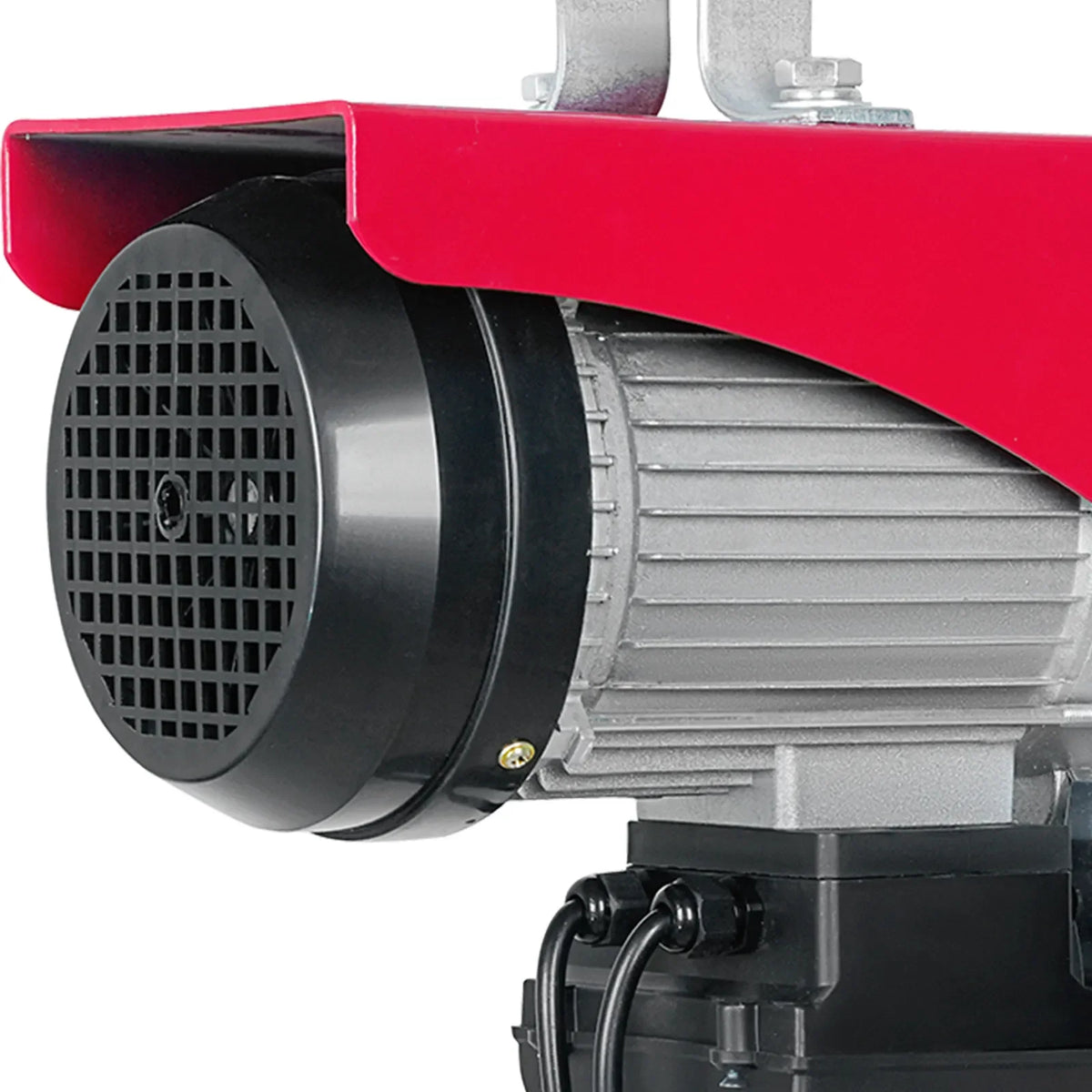 Električni dvižni vitel 300/600 kg z brezžičnim upravljanjem – bližnji pogled na motor in ventilator