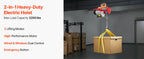 Električni dvižni vitel 500/1000 kg z žičnim in brezžičnim upravljanjem – pregled glavnih delov in funkcij vitla – široka razporeditev prikazov