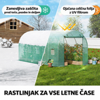 Vrtni rastlinjak 3.6 x 2 x 2m – kovinski rastlinjak s folijo