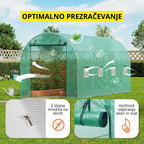 Vrtni rastlinjak 3.6 x 2 x 2m – kovinski rastlinjak s folijo