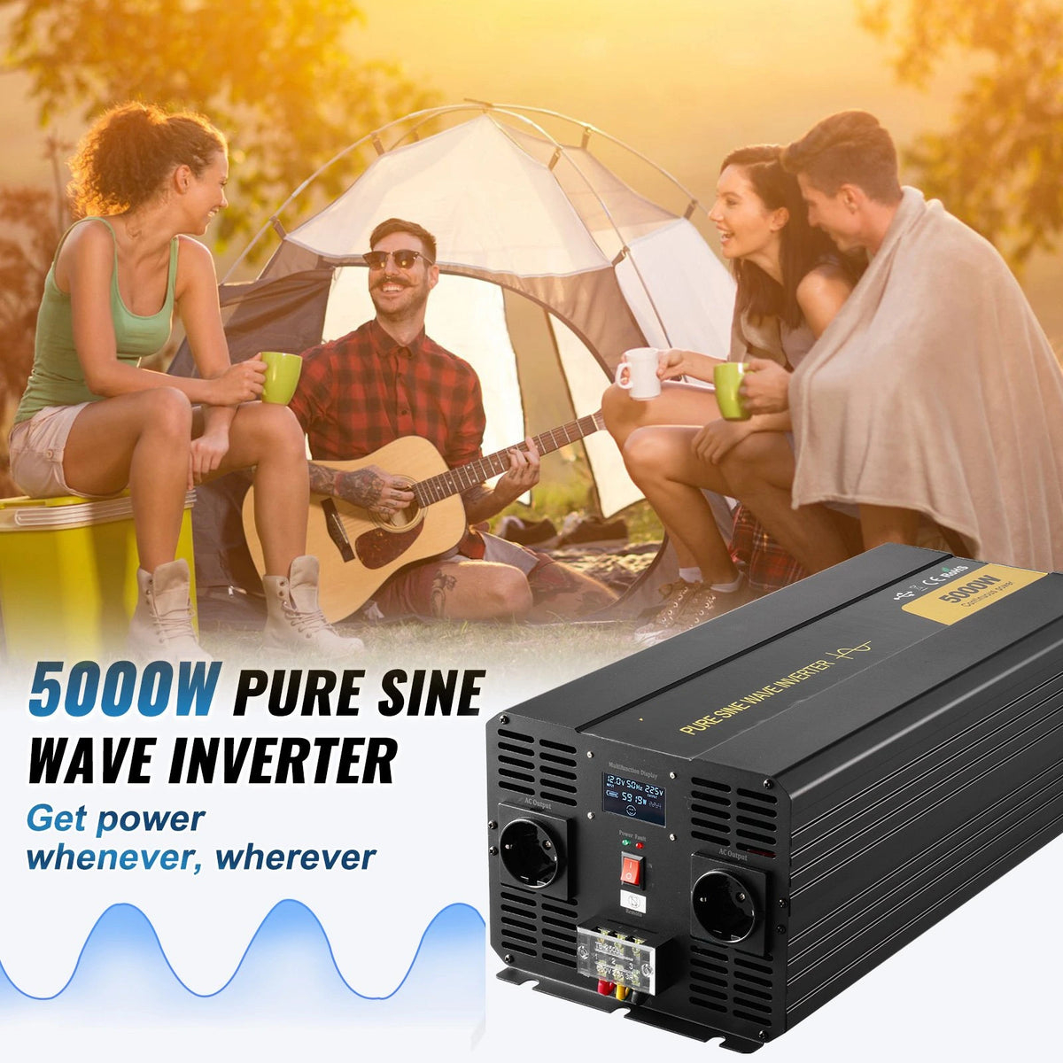 Ilustrativni prikaz napajanja v kampu – 5000 W
