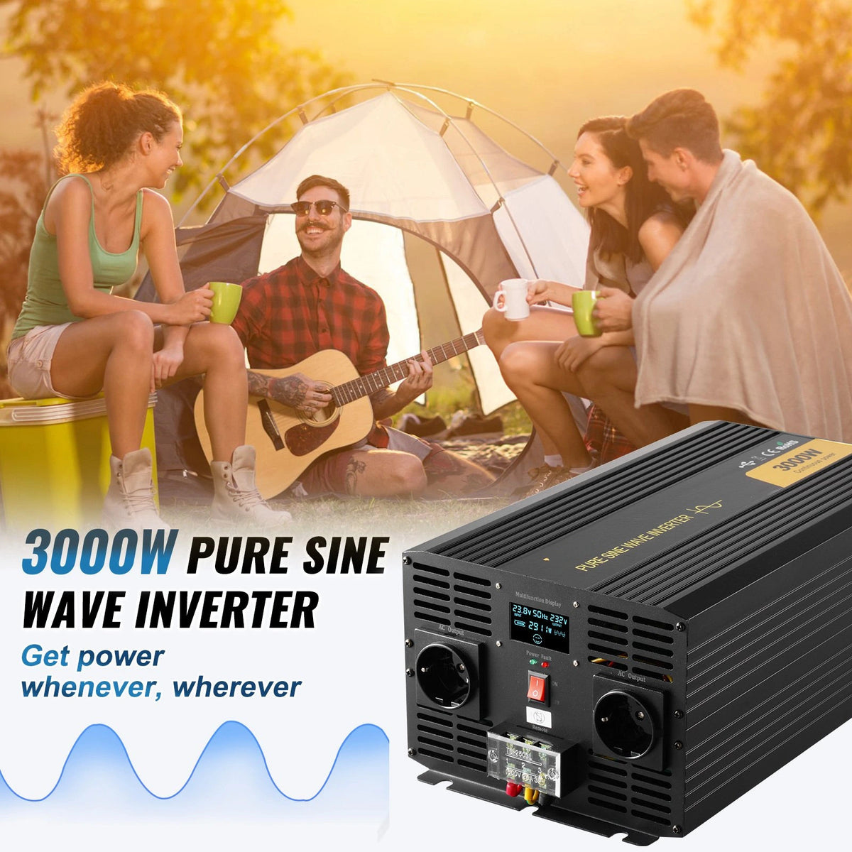 Ilustrativni prikaz napajanja v kampu – 3000 W