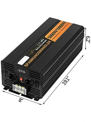 Manjša shema zunanjih mer ohišja – 5000 W