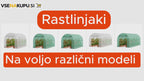 Vrtni rastlinjak 3.6 x 2 x 2m – kovinski rastlinjak s folijo