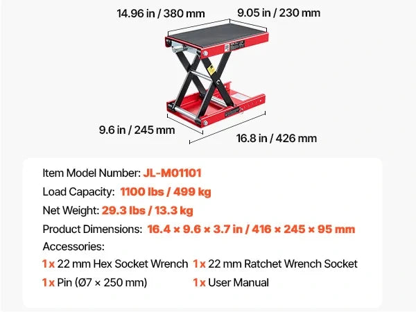 Pokončna tehnična grafika z neskladno navedbo dolžine 416 mm v besedilu in 426 mm na skici