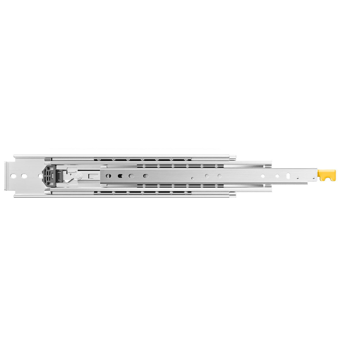 Teleskopska vodila za predale 508 mm: dodaten pogled na kovinska vodila in pritrdilne odprtine.