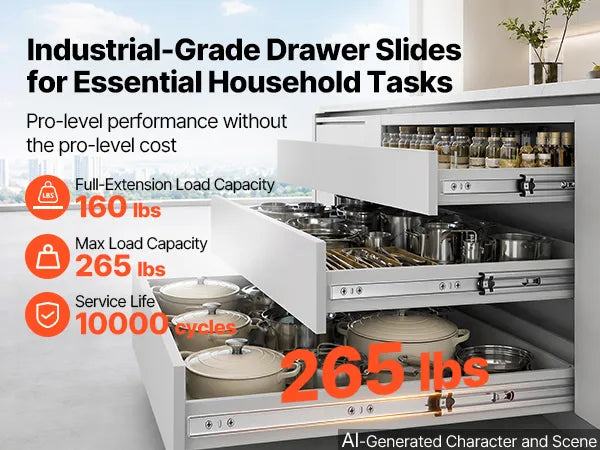 Teleskopska vodila za predale 800 mm: dodaten prikaz izdelka, njegove izvedbe ali uporabe v pokončni grafiki.