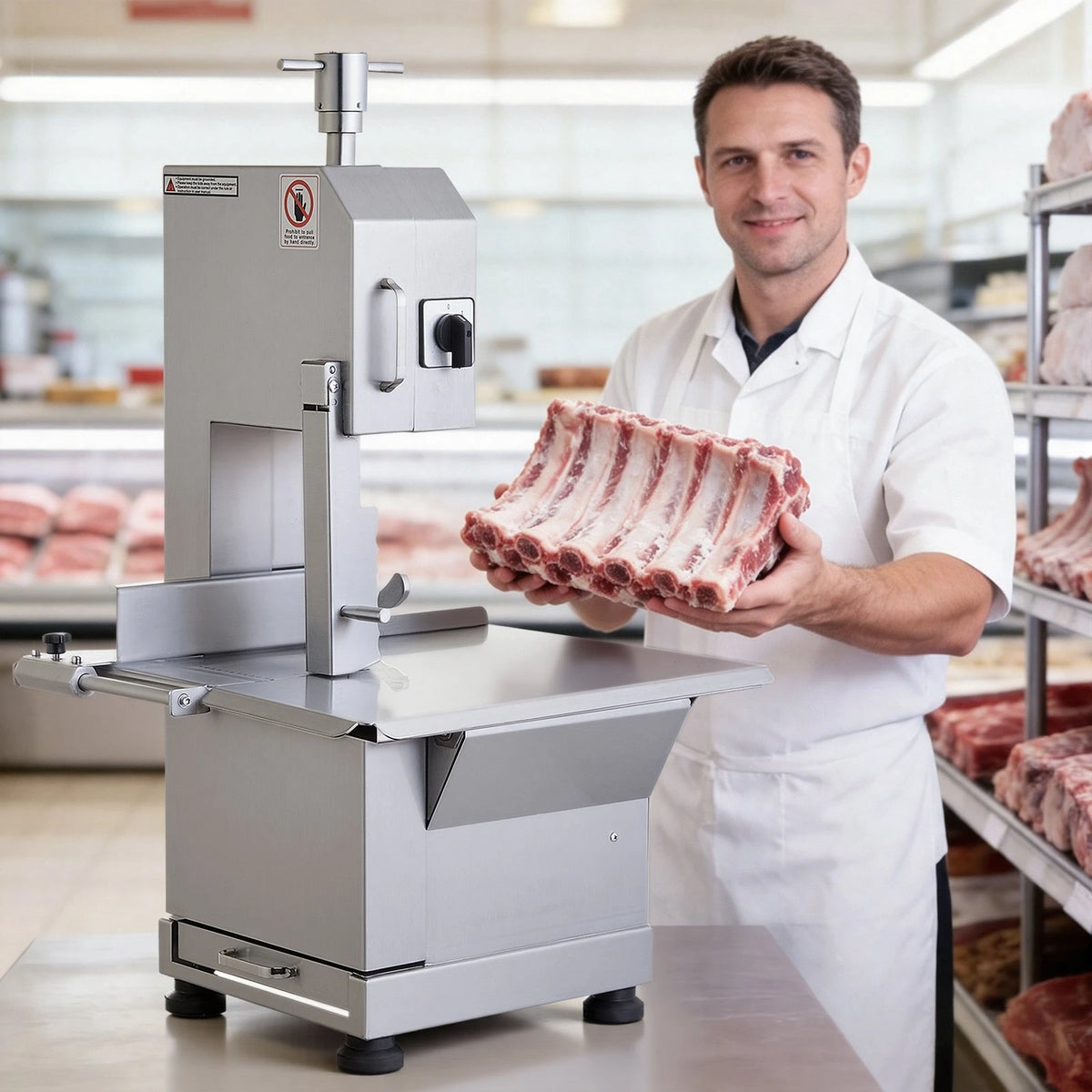 Prikaz žage ob mesarju z rebri – 2200 W